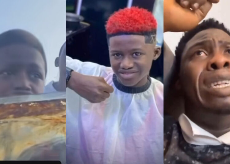 “Na why e good make person dey make dem sign contract” ,Video Of G.O.E meeting barber chair on the street for the very first time surface the internet 