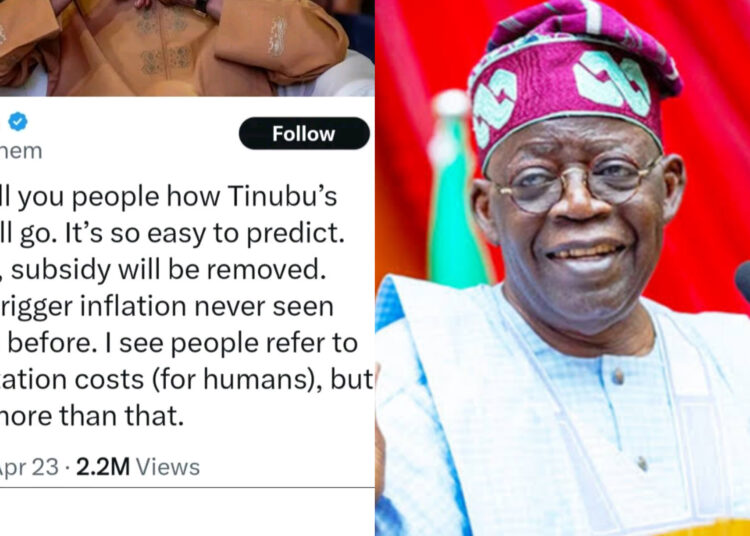 “Shocking Prophecy: Twitter User Predicted Nigeria’s Economic Collapse Under Tinubu – All 7 Warnings Come True!”