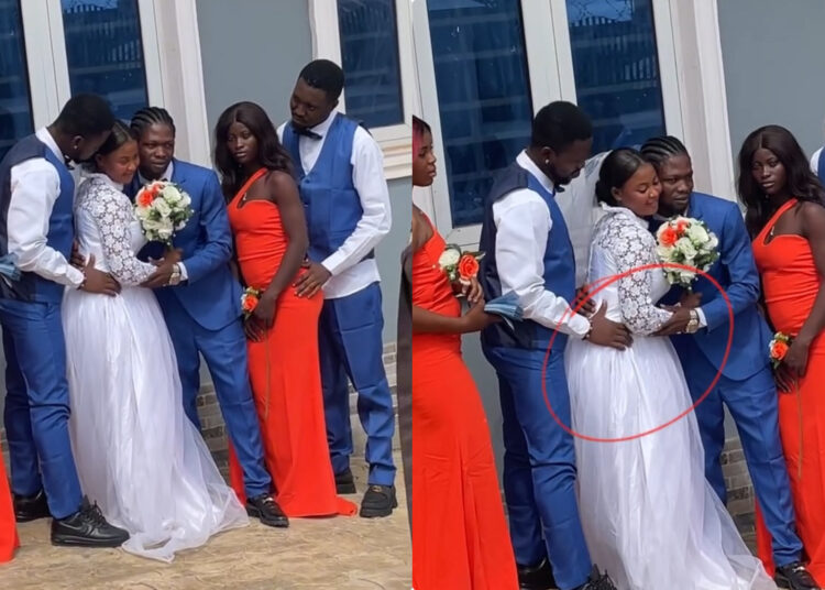 “This is an example of we watch we don’t judge” netizens raised eyebrows as couples took a memorable photos just after they ties the knot together