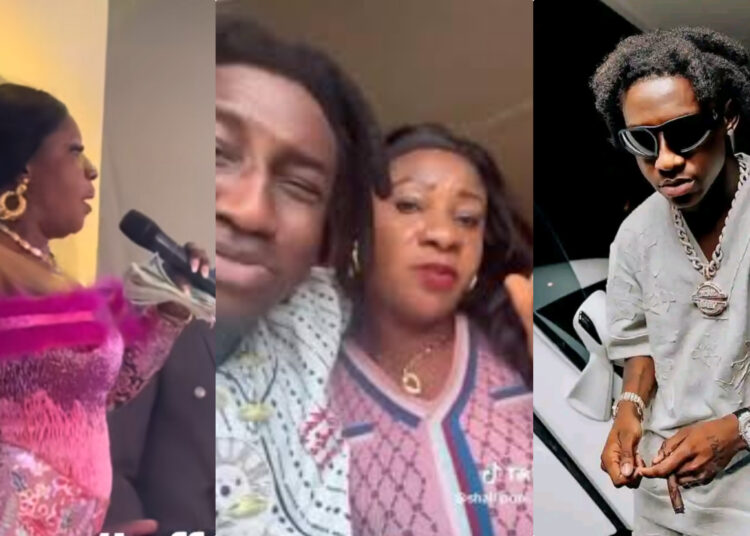 “When you can’t afford Shallipopi just hook his mum” jaw drop mother of Nigeria singer Shallipopi was captured singing one of her son’s famous song at an event leaving everyone in awe