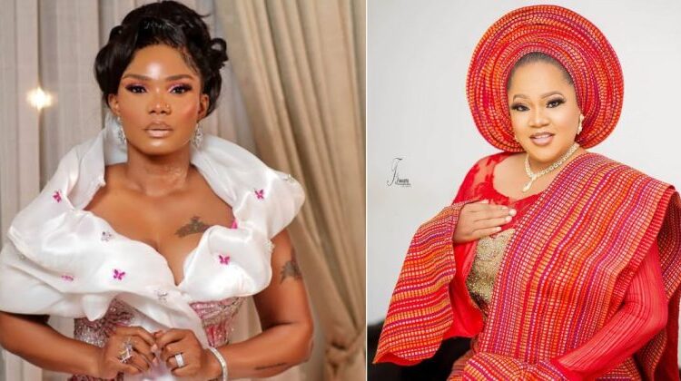 “If I no bounce you call me bastard”- Toyin Abraham Issues Warning to Iyabo Ojo Ahead of Movie Premiere