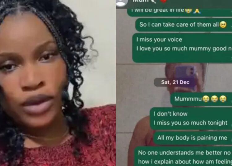 “Great and watching over you” – Lady chatted up her late mother on whatsApp shares shocking response she received