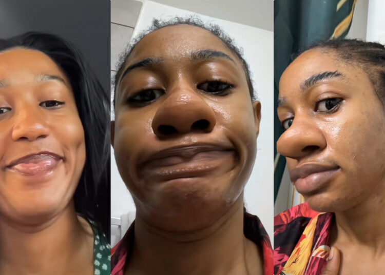 Lady goes viral after sharing a transformation of her self when she was pregnant and not. 